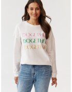 Tatuum Bluza sport cu decolteu la baza gatului - cu text brodat - Alb/Verde