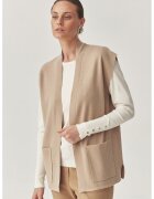 Tatuum Cardigan din amestec de lana cu buzunare supradimensionate - Maro nisip
