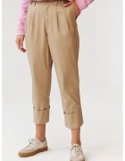 Tatuum Pantaloni crop cu buzunare Erto - Maro nisip