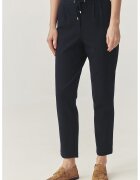 Tatuum Pantaloni crop cu croiala conica si snur - Negru