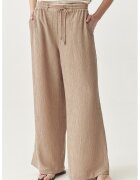Tatuum Pantaloni din amestec de lyocell cu snur - Bej inchis