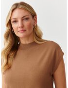 Tatuum Pulover tricotat fin cu maneci scurte - Caramel