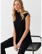 Tatuum Pulover tricotat fin cu maneci scurte - Negru