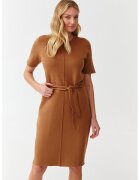Tatuum Rochie cambrata din tricot cu cordon in talie Jennifer - Caramel