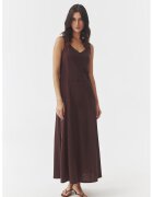 Tatuum Rochie maxi cu decolteu in V - Maro inchis