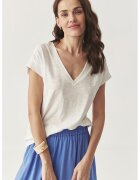 Tatuum Tricou cu decolteu in V - Alb