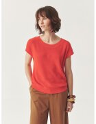Tatuum Tricou lejer din tricot - Alb/Portocaliu