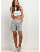 Tessita Pantaloni scurti cu talie elastica - din amestec de in