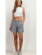 Tessita Pantaloni scurti din amestec de in - cu talie elastica
