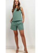 Tessita Pantaloni scurti din bumbac cu aspect texturat