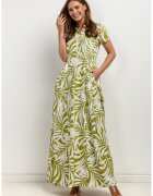 Tessita Rochie din amestec de in cu buzunare