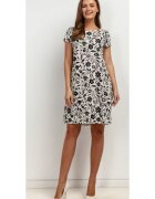 Tessita Rochie din amestec de in cu imprimeu floral