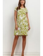 Tessita Rochie lejera din amestec de in - cu imprimeu tropical