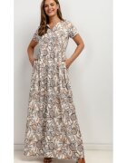Tessita Rochie maxi din amestec de in cu buzunare laterale
