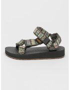 Teva Sandale din material textil cu velcro - Albastru prafuit/Galben pal/Negru stins