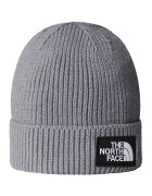 The North Face Caciula striata cu detaliu cu aplicatie - Gri antracit