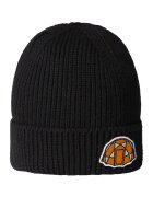 The North Face Caciula striata cu detaliu cu aplicatie - Negru stins