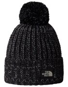 The North Face Caciula unisex cu ciucure si aplicatie logo - Alb/Negru
