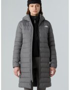 The North Face Geaca lunga cu logo - Gri