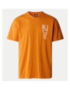 The North Face Tricou barbati portocaliu - bumbac -