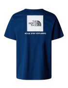 The North Face Tricou cu decolteu la baza gatului si imprimeu logo pe partea din spate - Bleumarin