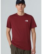 The North Face Tricou cu decolteu la baza gatului si imprimeu logo pe partea din spate - Gri/Rosu inchis