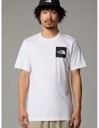 The North Face Tricou cu decolteu la baza gatului si logo pe piept - Alb/Negru
