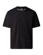 The North Face Tricou de bumbac cu decolteu la baza gatului - Alb/Negru