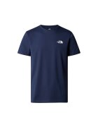 The North Face Tricou din amestec de bumbac cu decolteu la baza gatului - Bleumarin