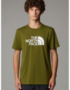 The North Face Tricou regular fit cu decolteu la baza gatului si imprimeu logo - Verde masliniu