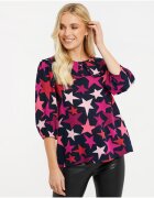 Threadbare Bluza cu model si guler Peter Pan Humbug 3947 - Negru
