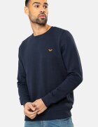 Threadbare Bluza de trening cu decolteu la baza gatului Satsuma - Albastru