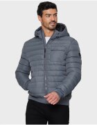 Threadbare Geaca matlasata cu buzunar cu clapa Bescot 2231 - Gri carbune