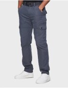 Threadbare Pantaloni cargo cu o curea Pane 2619 - Gri carbune