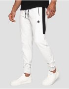 Threadbare Pantaloni de trening cu buzunare cu fermoar - Alb murdar