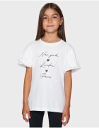 Threadgirls Tricou supradimensionat cu maneci bufante - Crem