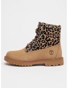 Timberland Bocanci de piele nabuc cu detalii cu par scurt Premium 6 - Negru/Bej
