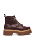 Timberland Ghete dama - Stone Street Mid - piele naturala - visiniu