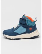 Timberland Ghete de piele medii cu garnituri textile Motion Access - Albastru