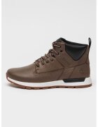 Timberland Pantofi sport medii de piele cu garnituri de piele Killington Trekker - Maro inchis/Negru