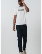 Timberland Tricou cu decolteu la baza gatului si imprimeu - Alb murdar
