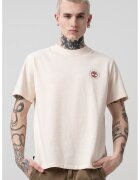 Timberland Tricou de bumbac cu decolteu la baza gatului - Maro/Bej