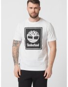 Timberland Tricou din bumbac cu imprimeu logo - Alb/Negru
