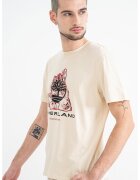 Timberland Tricou din bumbac cu logo Seasonal Tree - Rosu/Bej