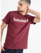 Timberland Tricou regular fit cu logo brodat - Violet tyrian