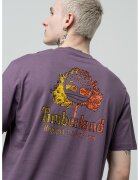 Timberland Tricou regular fit cu logo - Portocaliu/Violet prafuit