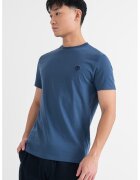 Timberland Tricou slim fit din bumbac Dun-River - Albastru inchis/Bleumarin