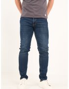 Timeout Blugi skinny cu aspect decolorat - Albastru inchis