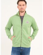 Timeout Bluza de trening cu fermoar si guler mediu - Verde lime