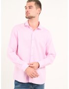 Timeout Camasa uni din bumbac cu guler clasic - Roz pastel